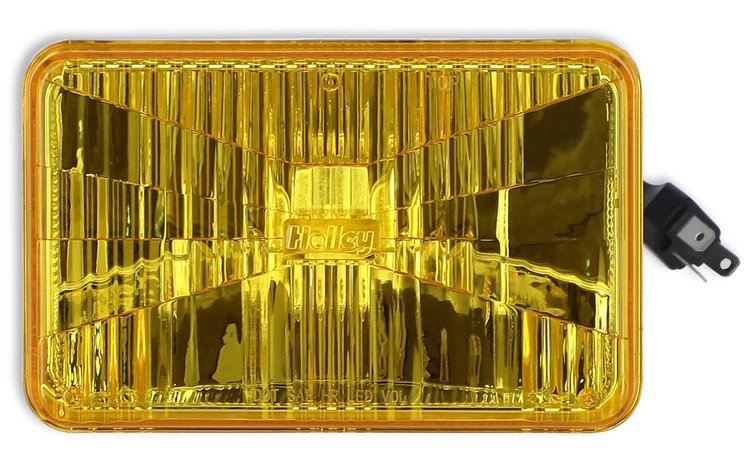 LFRB101 RetroBright LED 4 in. x 6 in. Rectangle Headlight for Select 1971-1997 Vehicles [Yellow-High Beam Only]