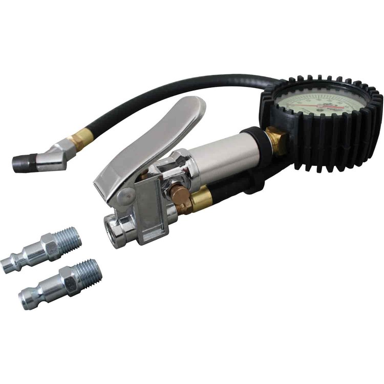 Quick Fill Tire Inflator Includes 60 PSI Dial Gauge