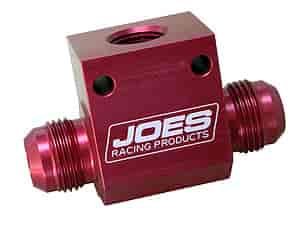Temp Tee -12AN -12AN Male Inlet & Outlet with 1/2" NPT Port