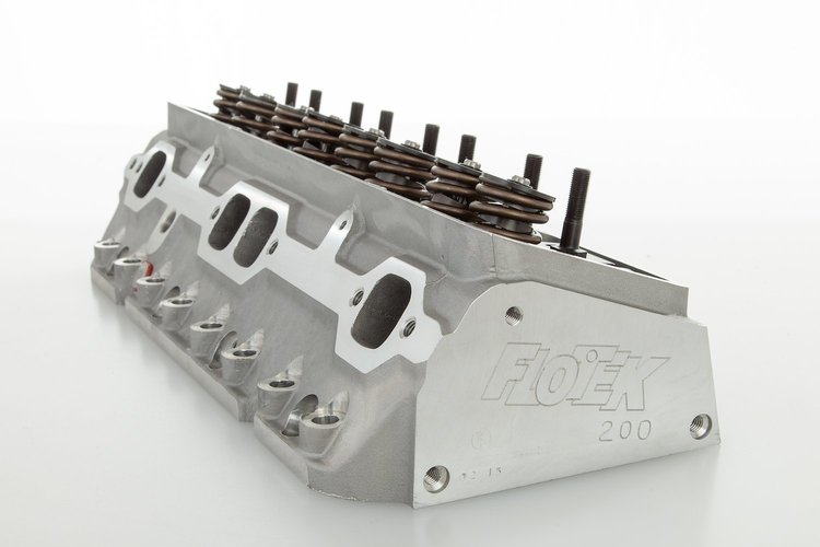 1200-HRAC-505A Aluminum Head for Small Block Chevy Engines, 200 cc, Angled Plug, .650 in. Max Hydraulic Roller [Complete]