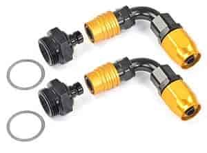 Carburetor Fitting Kit (2) -6 AN 90 Degree Sockets