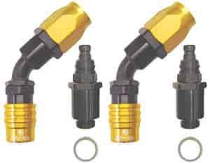 Carburetor Fitting Kit (2) -6 AN 45 Degree Sockets