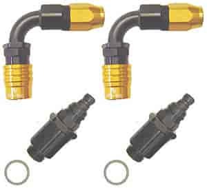 Carburetor Fitting Kit (2) -6 AN 90° Sockets