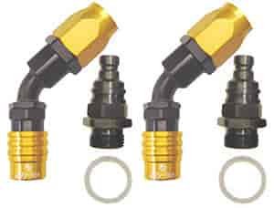 Carburetor Fitting Kit (2) -6 AN 45 Degree Sockets
