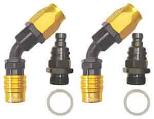 Carburetor Fitting Kit (2) -6 AN 45 Degree Sockets