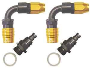 Carburetor Fitting Kit (2) -6 AN 90 Degree Sockets