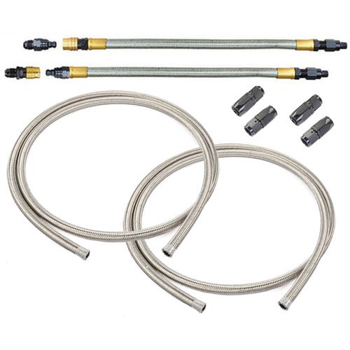 Quick Connect Transmission To Cooler Line Kit 1/8" Or 1/4" NPT Transmission To -6AN Cooler Includes: