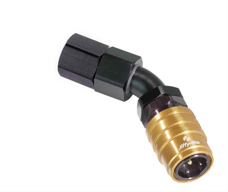 45DEG Elbow- Socket -3 AN Female- Non-Valved