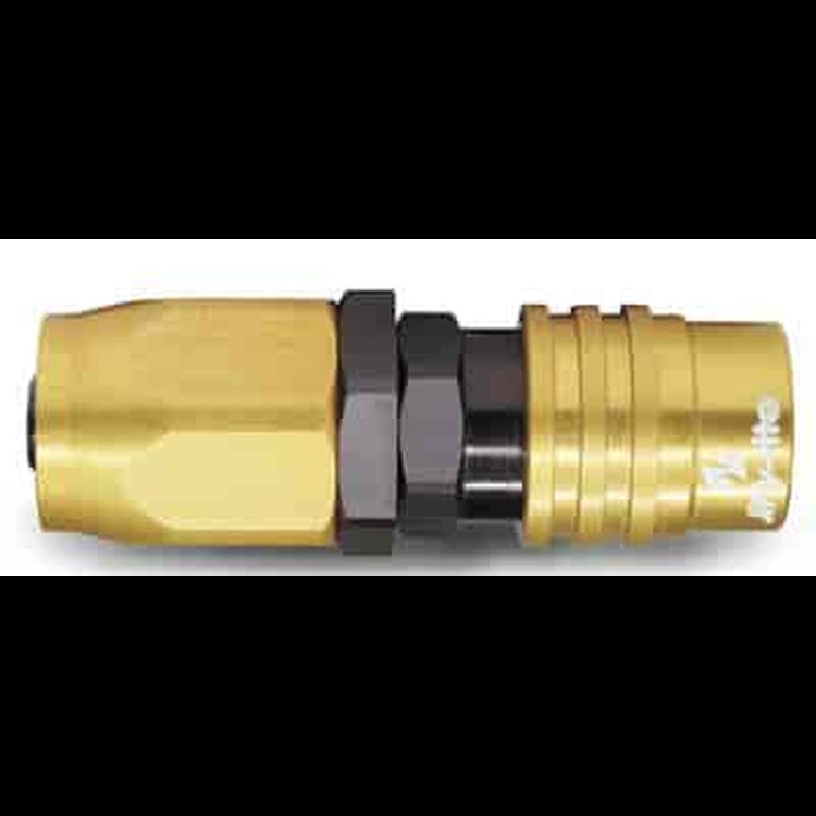 Socket -6 AN Push Lock Hose End- Valved Buna Seals