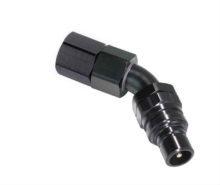 45DEG Elbow- Plug with -3 AN Female- Non-Valved