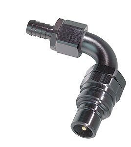 2000 Series Plug -6AN 90° Hose Barb End