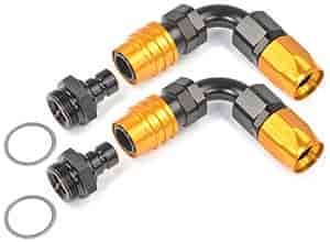 Carburetor Fitting Kit (2) -8 AN 90 Degree Sockets