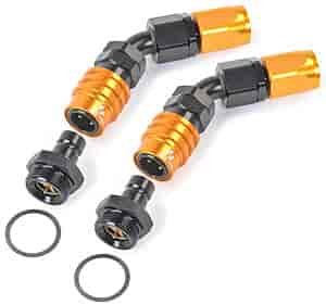 Carburetor Fitting Kit (2) -8 AN 45 Degree Sockets
