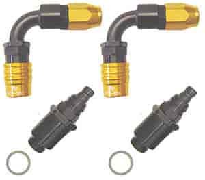 Carburetor Fitting Kit (2) -8 AN 90 Degree Sockets