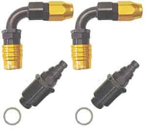 Carburetor Fitting Kit (2) -8 AN 90 Degree Sockets