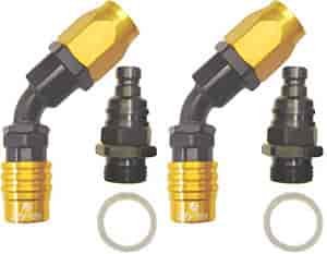 Carburetor Fitting Kit (2) -8 AN 45 Degree Sockets