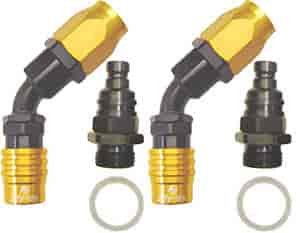 Carburetor Fitting Kit (2) -8 AN 45 Degree Sockets