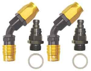 Carburetor Fitting Kit (2) -8 AN 45 Degree Sockets