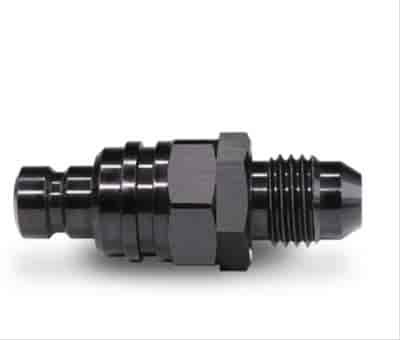 Plug -6 AN Male- Valved- Buna Seals