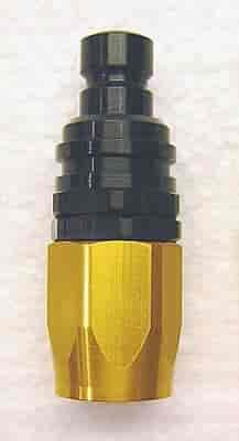 Plug -8 AN Re-usable Nut- Valved- Buna Seals