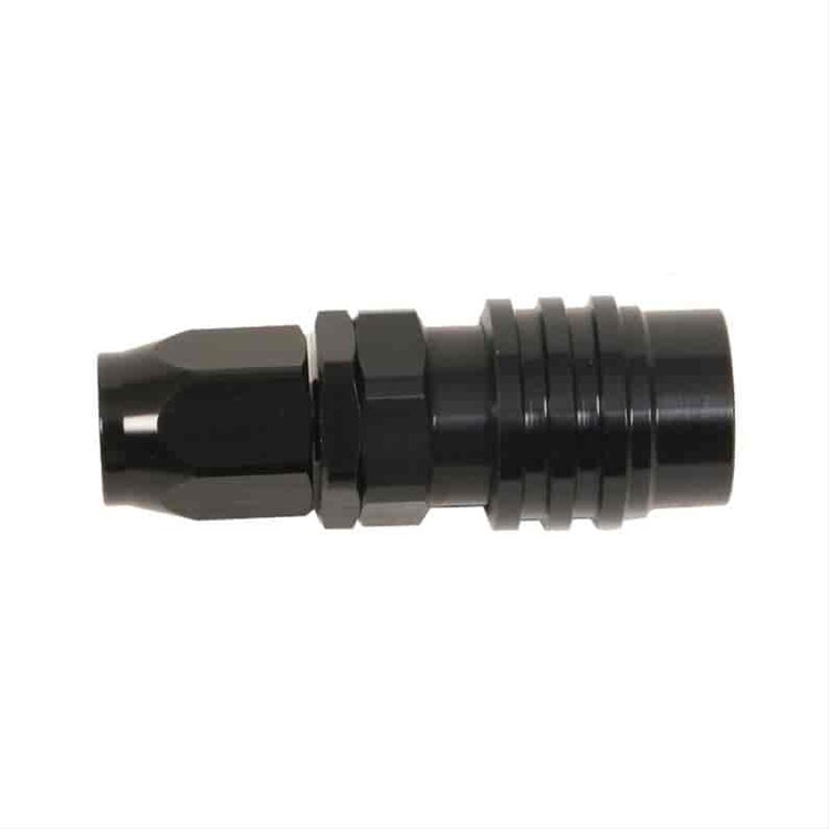 Socket -8 AN Re-usable Nut- Non-Valved- Buna Seals Black