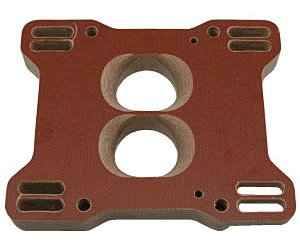 Phenolic Carburetor Adapter Holley 500CFM 2-Barrel on a 4-Barrel Manifold with Individual Exit Radius Bores