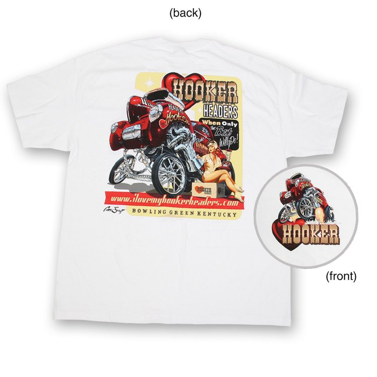 Hooker Willys Pin-Up Retro T-Shirt Large