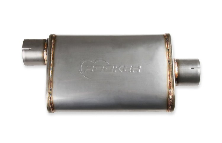 VR304 Satin Stainless Steel Muffler 2.5" Inlet/Outlet
