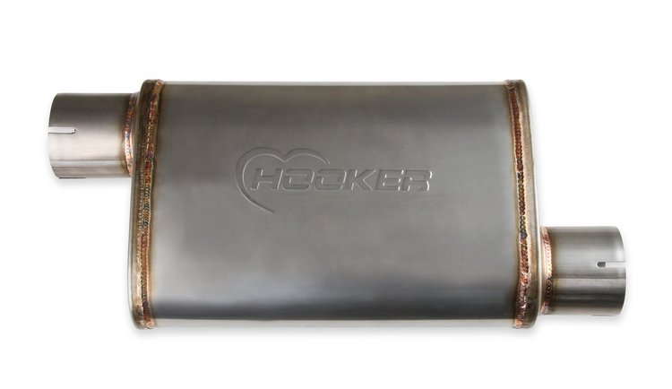 VR304 Satin Stainless Steel Muffler 3" Inlet/Outlet