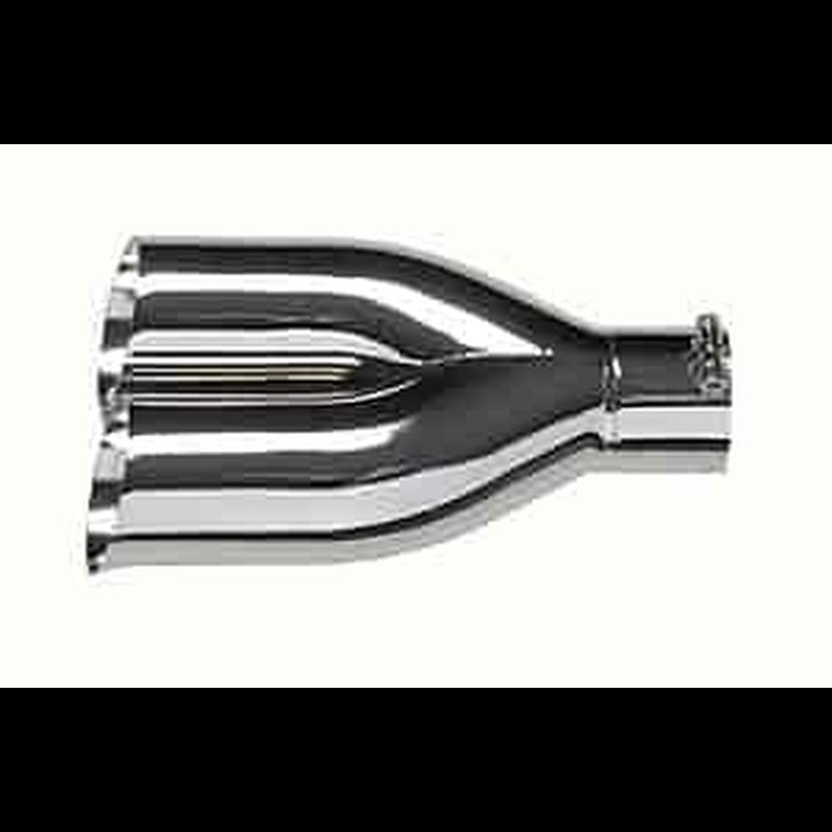 2-1/2" Inlet, 3" Out, 10-3/4" Long, Dual Tips