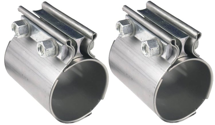 Torca Style 2-1/2 in. Stainless Steel Exhaust Butt Joint Coupler Clamps
