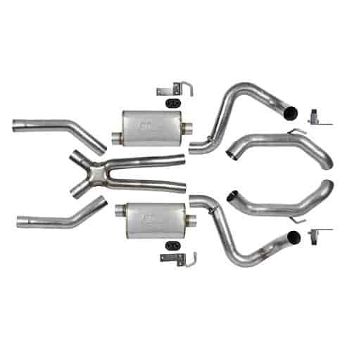 Header Back LS Swap Exhaust System w/Mufflers 1970-81 Camaro/Firebird