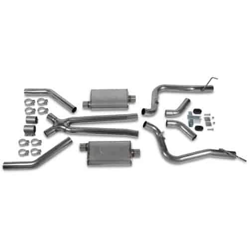 Header Back LS Swap Exhaust System w/Mufflers 1967-69 Camaro/Firebird