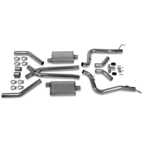 Header Back LS Swap Exhaust System w/Mufflers 1967-69 Camaro/Firebird