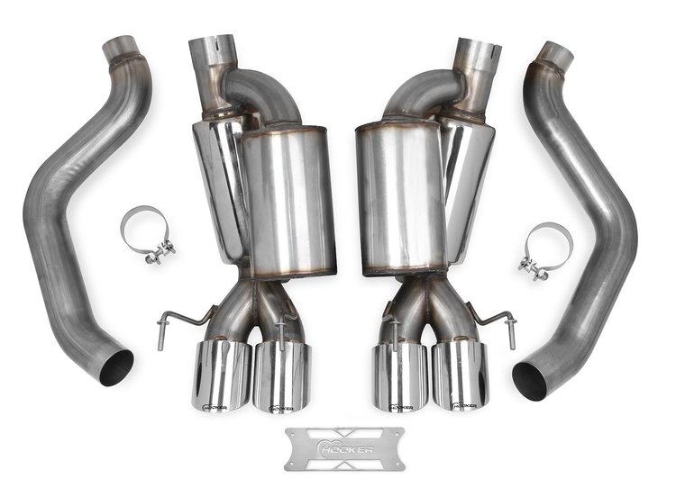 BlackHeart Axle-Back Exhaust System for 2005-2008 Chevrolet Corvette C6 [3 in., 304 Stainless]