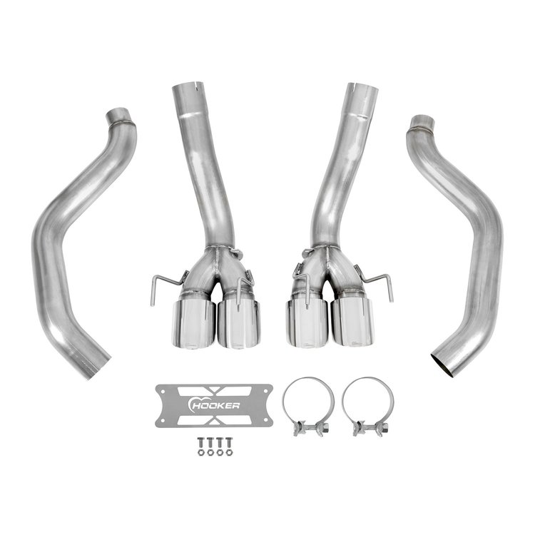 Hooker Blackheart Axle-Back Exhaust System 2009-13 Chevrolet Corvette C6