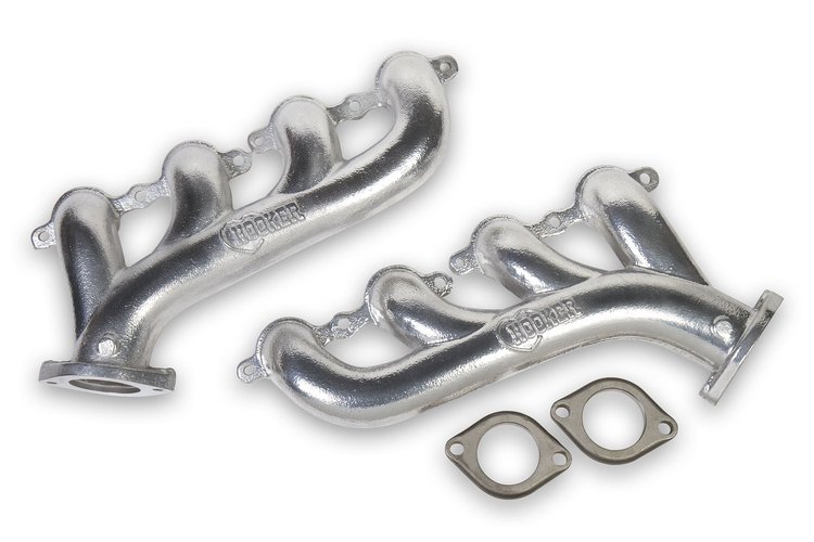 8501-1HKR Blackheart LS Swap Cast Iron Exhaust Manifolds [Silver Ceramic Finish]