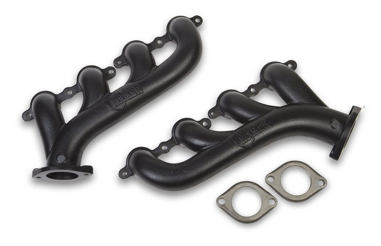 8501-3HKR Blackheart LS Swap Cast Iron Exhaust Manifolds [Black Ceramic Finish]
