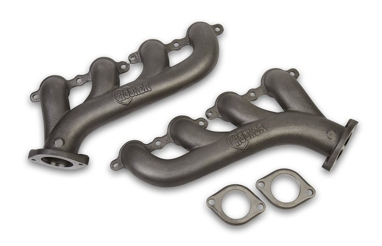 8501HKR Blackheart LS Swap Cast Iron Exhaust Manifolds [Natural Finish]