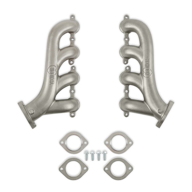 BlackHeart LS Swap Cast Exhaust Manifolds [2.50 in. Outlet, Natural Cast, Multi-Fit]