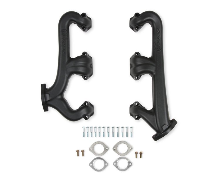 Exhaust Manifolds for Small Block Chevy 262-400 V8 (Gen I) [Black Ceramic]