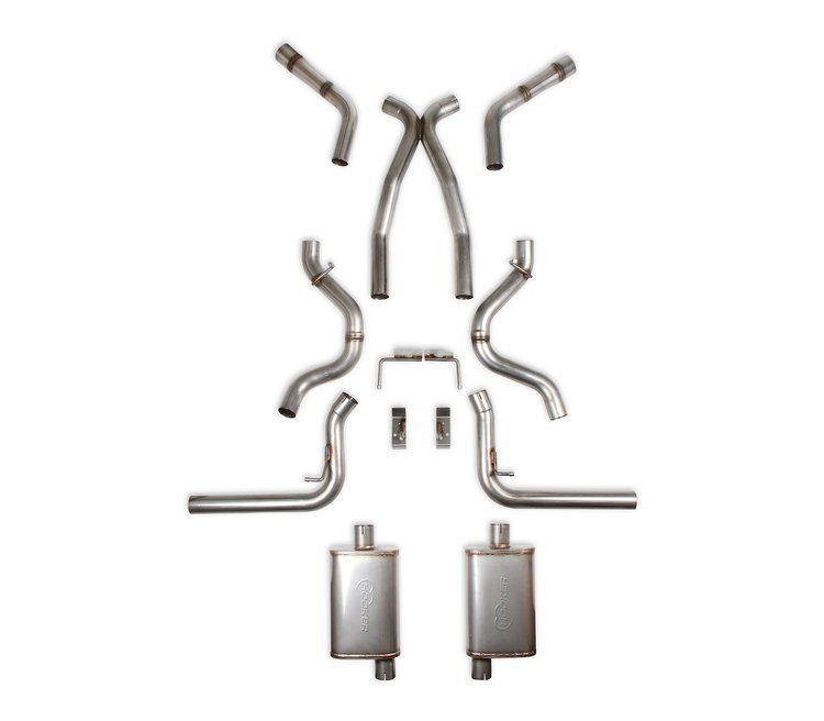 Blackheart Header-Back Exhaust System for 1973-1974 Chevy K5 Blazer, GMC Jimmy 2WD with GM LS Engine Swap [Dual-Exit] 304SS