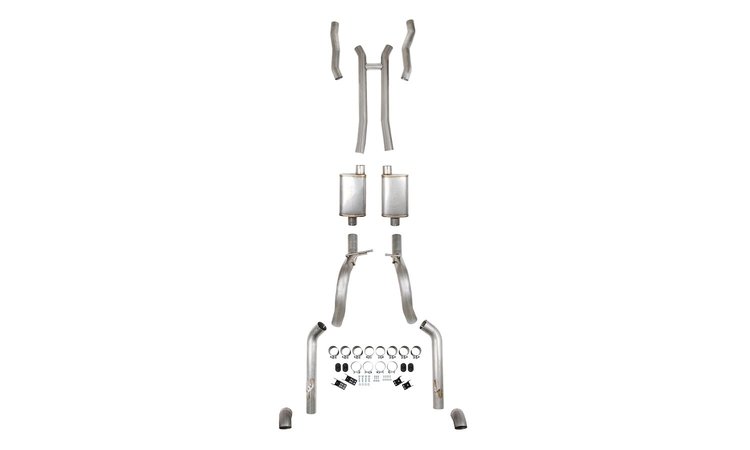 Blackheart Gen III Hemi Engine Swap Header-Back Exhaust System for 1966-1967 Mopar B-Body [3 in. Dual Outlet]
