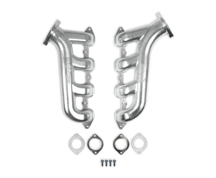 GM LT Swap Cast-Iron Exhaust Manifolds [Silver Ceramic Finish]