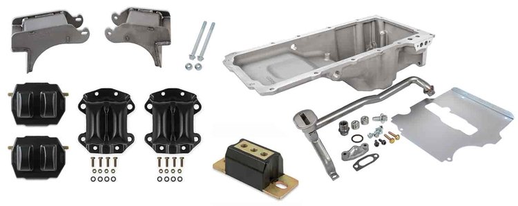 Blackheart LS Engine Swap Mounting Bracket Kit - 1987-1995 Jeep Wrangler YJ