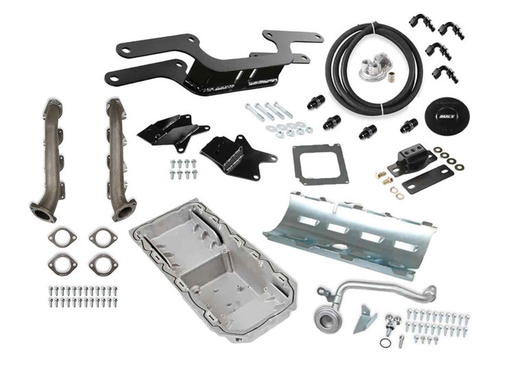 Blackheart Gen III Hemi w/VVT Engine Swap Kit w/Exhaust Manifolds for Select 1966-1972 Dodge, Plymouth Models