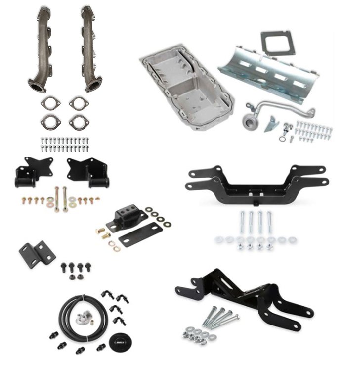Blackheart Gen III Hemi (w/VVT) Swap Kit w/Exhaust Manifolds for Select 1973-1976 Dodge, Plymouth Models