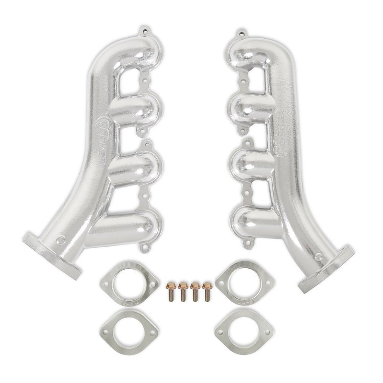 BHS594 Blackheart LS Swap Exhaust Manifolds for 1982-2004 Chevy S-10, GMC Sonoma [Silver Ceramic Finish]