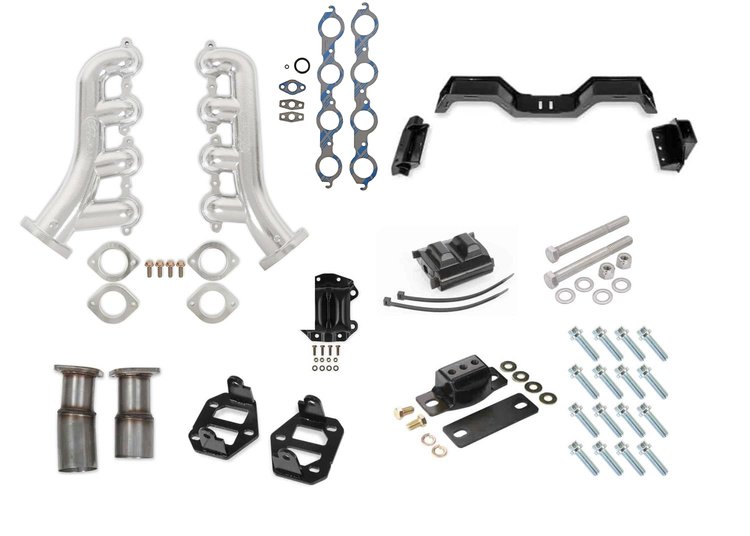 Blackheart LS Engine Swap Exhaust & Manifold Kit [Silver]