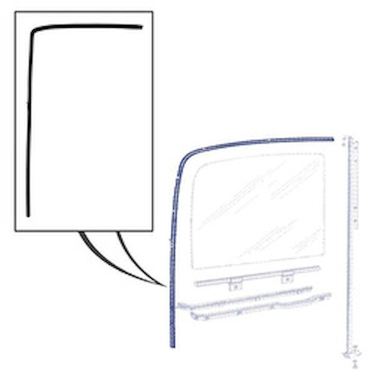 20-0474-58 Door Glass Run Channel, Ford F-1, Ford F-2, Ford F-4, Ford F-3